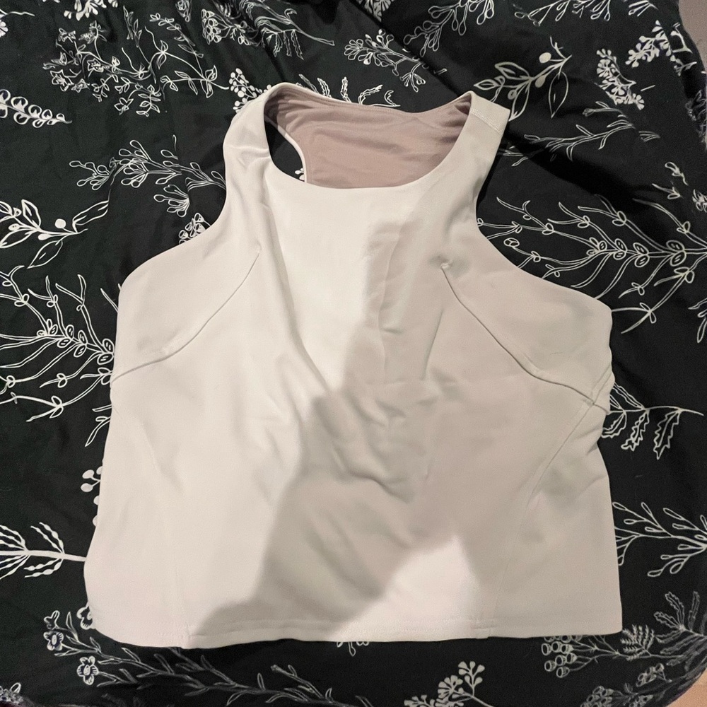 Lululemon Wunder Under Racerbank Tank- white